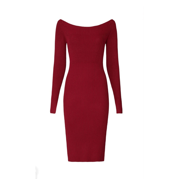 Jason Wu Off The Shoulder Sweater Dress Rent the Runway Preloved XL $300 - Picture 6 of 6